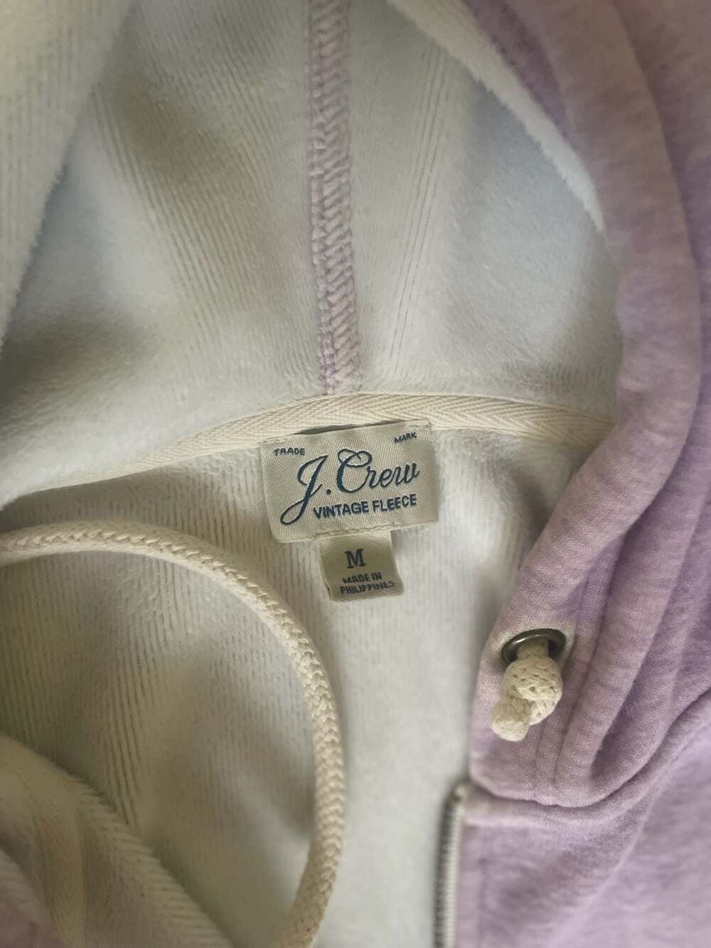 J.Crew Women's Vintage Fleece Zip-Up Hoodie - Picture 2 of 7